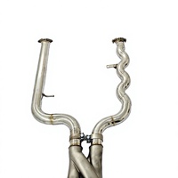 En stock : Tuyau intermédiaire HT Z-Midpipe pour BMW G80 M3 G82 M4, échappement haute performance, poli, longueur égale, 70 mm, avec résonateur