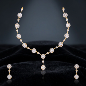 Collar de Novia Corto con Circonita, Aleación de Zinc, Piedra Blanca - Elegante Accesorio para Boda - Product Image 2