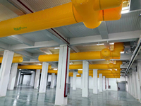 Buding industriel carré Flexible Sox tissu conduit d'air antibactérien système CVC pour gymnase hôpital économie d'énergie Hall sous-sol