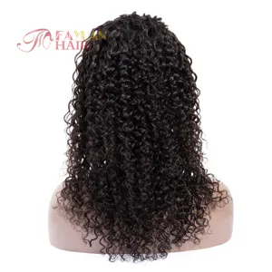 Grosir Pabrik wig 100% natural black brown afro curl wig