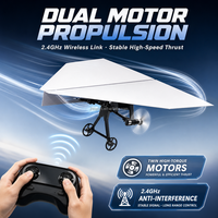 Avion en papier télécommandé 2,4 GHz DIY, jouet RC électrique pliable STEM pour enfants, vente en gros