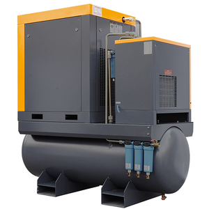 Tanque y secador de compresor de aire de tornillo todo en uno industrial Machines | Compresor de alta eficiencia, silencioso, 5-30HP, opciones sin aceite - Product Image 2