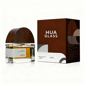 Großhandel leere Parfüm flasche 50ml Clear Home Decoration Natürliche Holz kappen Parfüm Glasflasche Kunden spezifische Etiketten und Box - Product Image 4