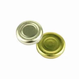 38mm 43mm pop top safety button metal twist off lug caps lids covers for glass jars bottles
