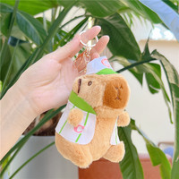 Date de haute qualité en gros Mini Anime Design populaire dessin animé mignon Capybara poupée animaux en peluche et jouets en peluche porte-clés en peluche