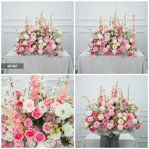 Event Decoration Supplies 80 cm Aisle Flowers Bouquet pink and white Flowers Arrangement Wedding Table Centerpiece - Product Image 3