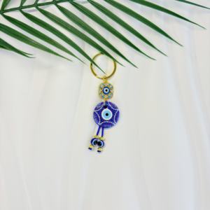 Pendentif perle mauvais œil bleu turc, <span class=keywords><strong>porte</strong></span>-clés perlé transfrontalier, décoration murale en verre artisanal oeil du diable - Product Image 5