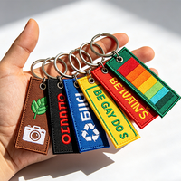 Llavero Personalizado Bordado con Diseño de Avión, Mosquetón de Tela Tejida Resistente, Ideal como Recuerdo de Viaje, Directo de Fábrica