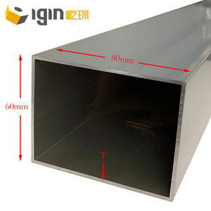 Tubo Cuadrado de Aluminio para Muro Cortina Yijing, 80 mm de Ancho, Aleación 6063 Anodizada, para la Industria de la Construcción y Decoración - Product Image 3