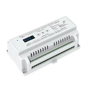 D24发光二极管DMX512解码器DC5-24V Din导轨24通道DMX解码器RGB条控制器