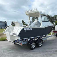 Bateau de pêche en aluminium Gospel 6.25m Profisher, yacht sportif, cabine, croiseur, moteur hors-bord, pas cher, pour le surf