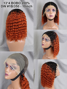 Mặc Và Đi Tóc Giả Peru Dệt Sâu Sóng Xoăn Dợn Sóng <span class=keywords><strong>Bob</strong></span> Tóc Giả Bán Buôn 13x4 Ren Phía Trước Tóc Giả Tóc Con Người Cho Phụ Nữ Da Đen - Product Image 3