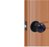 Ensemble de poignées de porte intérieures en acier inoxydable noir au design contemporain pour commodes, portes en bois et salles de bain