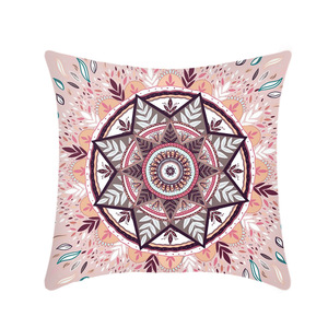 Mandala <span class=keywords><strong>de</strong></span> estilo nórdico, serie colorida, funda <span class=keywords><strong>de</strong></span> almohada cuadrada moderna para sofá cuadrado, patrón geométrico en blanco para uso doméstico o hotelero - Product Image 2