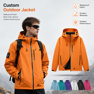 Custom Lightweight Rain <b>Jacket</b> Waterproof Hooded Windbreaker For Outdoor Club School Team Staff Uniform And Sports Events - Product Image 1