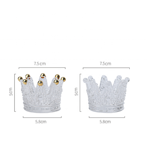 Crown Glass <strong>Tealight</strong> Candle <strong>Holder</strong> Crystal Clear Colourful Votive Candle <strong>Holders</strong> for Wedding Party and Home Table Decor - Product Image 4