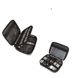 Free Sample Wholesale Double Layer Electronics Organizer Travel Cable Holder Organizer Bag - Product Image 1