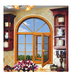 Doble acristalamiento, de corte térmico, ventana abatible de aluminio aislamiento de aluminio arco ventana <span class=keywords><strong>Villa</strong></span> - Product Image 4