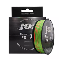 Nouveau produit d'usine JOF – Ligne de pêche multicolore 100m en PE tressé 4 brins pour la pêche en mer et en eau salée