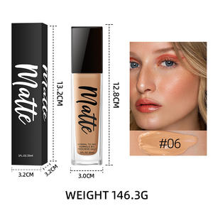 Sin logotipo, aceptamos maquillaje de cobertura completa personalizado, botella de base <span class=keywords><strong>Phoera</strong></span>, 6 colores, base líquida impermeable y mate - Product Image 4