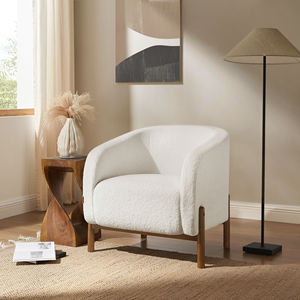 Fauteuils tonneaux <span class=keywords><strong>VASAGLE</strong></span>, fauteuil d'appoint en fourrure, fauteuil rembourré en peluche, canapé une place avec rembourrage doux - Product Image 1