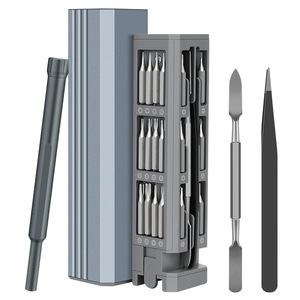 Juego de destornilladores de precisión Nan Hong 44 en 1, puntas magnéticas de acero al cromo vanadio, mango de aluminio, kit de herramientas para reparación de electrónica - Product Image 1