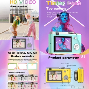 Nouvel Arrivage Appareil Photo pour Enfants 50MP HD Caméra Vidéo 4K Rétro Vlog Auto-Filmage - Product Image 6