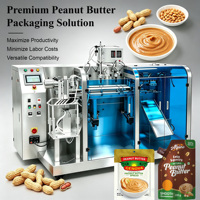 Machine d'emballage automatique de beurre de cacahuète en sachet préformé avec buse à commande servo, machine de remplissage et de scellage de pâte d'arachide Doypack