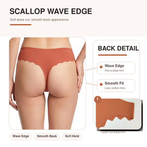 <span class=keywords><strong>Culotte</strong></span> légère et douce à <span class=keywords><strong>haute</strong></span> élasticité, découpe laser, couleur unie, <span class=keywords><strong>taille</strong></span> mi-<span class=keywords><strong>haute</strong></span>, pour femme, en soie glacée, sans couture, type string - Product Image 4