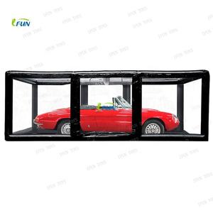 Abri de voiture gonflable transparent en PVC pour 2 voitures, garage à bulles, protection solaire, tente, pompe à air électrique, certifié EN14960 - Product Image 2