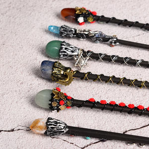 Baguette magique en cristal naturel avec noyau métallique, baguette magique personnalisée - Product Image 4