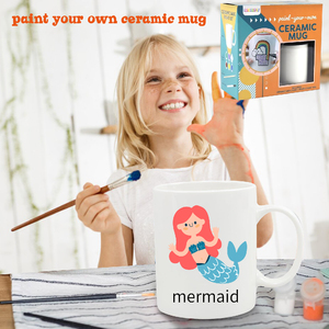 Tasses à café blanches unies et blanches pour adulte et enfant, kit de <span class=keywords><strong>peinture</strong></span> pour la Saint-Valentin, fête des mères, cadeau pour la fête des pères - Product Image 3