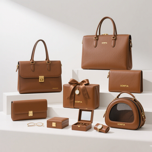 GORFIA Leather Collection Set Bolsos Monederos Estuches de joyería Bolsas de viaje para mascotas Perfectas para mujeres con estilo y <span class=keywords><strong>padres</strong></span> de mascotas de alta calidad - Product Image 5