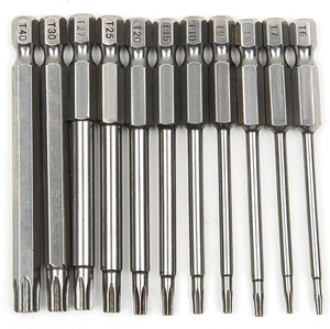 1/4 Inch Hex Shank Magnetic T6-T40 Torx Head <strong>Screw</strong> Driver <strong>Bit</strong> Set <strong>Security</strong> Tamper Proof Screwdriver Drill <strong>Bits</strong> - Product Image 1