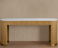 Console de rangement moderne en chêne massif Finnley - Écologique et durable pour les salons, les appartements, les hôtels