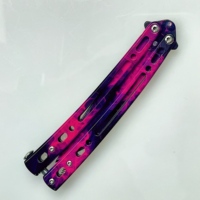 Collection de fans : Modèle de couteau papillon artisanal en acier 3Cr13, portable, sans lame, outils pliants, vente directe d'usine en gros
