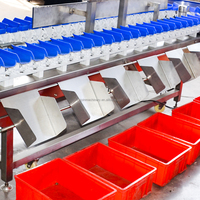 Sus304 Draaitafel Weegsorteermachine Nieuwe Staat Voor Vis Noten Fruit Groente Sortering Gewicht Plc Core