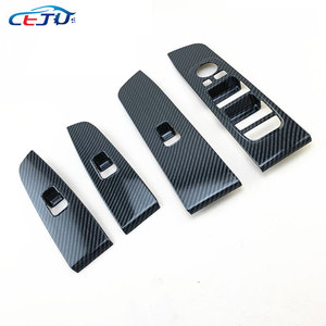 4 Piezas de Accesorios para Automóviles con Aspecto de Fibra de Carbono, Cubierta Decorativa para el Panel de Botones del <span class=keywords><strong>Elevalunas</strong></span> para <span class=keywords><strong>Kia</strong></span> <span class=keywords><strong>Sportage</strong></span> 2018+ - Product Image 3