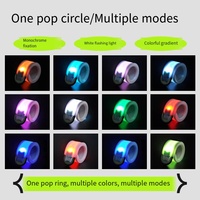Bracelet en silicone lumineux USB, bracelet LED en silicone, lumière RGB, plusieurs couleurs, plusieurs modes avec flash lumineux, bracelet de fête