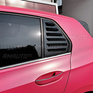 2PCS Car Rear <b>Window</b> Shutter Louver <b>Cover</b> Trim for Volkswagen GOLF MK6 MK7 MK7.5 MK8 GTI GTD R Carbon Fiber Style - Product Image 3