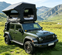 Tente de camping gonflable imperméable pour toit de voiture, avec pompe à air, en tissu Oxford, structure une chambre, pour voyages en extérieur, SUV, plage, randonnée