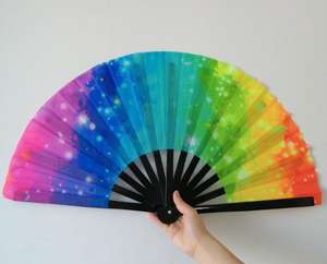 Abanicos Plegables de Bambú Ecológicos de 33 cm, Fáciles de Transportar, de Plástico, para Fiestas, Bodas, Promocionales, Pintados - Product Image 4