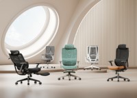 Chaise de bureau ergonomique moderne en maille avec hauteur réglable, pivotante, mousse moulée, design extensible, base en aluminium - Utilisation à domicile/au bureau