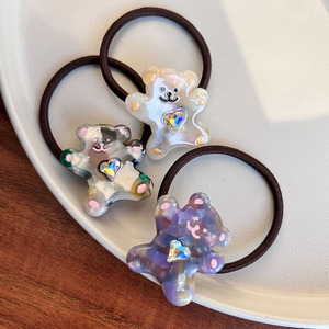 Zi Teng stile coreano orsacchiotto aceto corda per capelli con stile colorato <span class=keywords><strong>e</strong></span> carino, riduzione dell'età fascia logo stampabile - Product Image 5