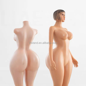 Mannequins de vitrine en plastique pour femmes avec tête, grande poitrine, taille fine, corps entier, couleur chair, sexy - Product Image 4