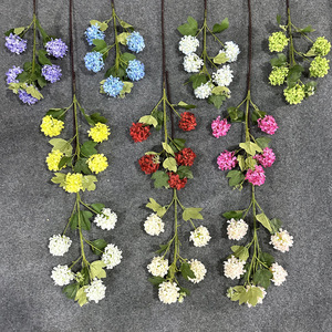 Fleurs artificielles en forme de boule de neige, bouquet de fleurs en soie, décoration de mariage, arrangement floral DIY longue durée - Product Image 1
