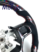Modification de l'intérieur de la voiture, volant sport en fibre de carbone forgée avec affichage LED du régime moteur pour Dodge Ram 1500 2500 3500