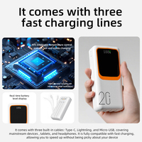 Cargador Portátil de Carga Rápida de 65 W y 40000 mAh para iPhone, Capacidad de Carga para Emergencias al Aire Libre, Batería Externa de 40000 mAh, Nuevo