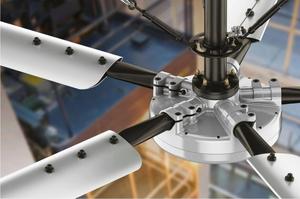 Ventilador de Techo Comercial Grande de Bajo Consumo con Motor PMSM de 220V HVLS, Fabricante OEM de Ventiladores HVLS - Product Image 4