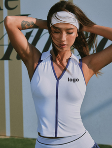 Polos de <span class=keywords><strong>tennis</strong></span> respirants à séchage rapide pour femmes et ensemble de <span class=keywords><strong>tennis</strong></span> sur le thème de Wimbledon comprenant des jupes et une <span class=keywords><strong>jupe</strong></span> plissée - Product Image 4